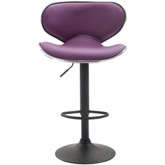 2er Set Barhocker Las Vegas V2 Kunstleder schwarz - lila