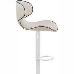 2er Set Barhocker Las Vegas V2 Kunstleder weiß - creme