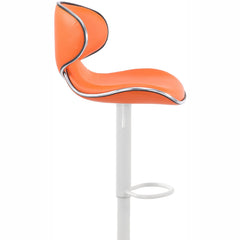2er Set Barhocker Las Vegas V2 Kunstleder weiß - orange