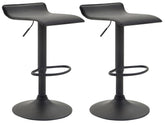 2er Set Barhocker Dyn V2 Kunstleder schwarz - schwarz