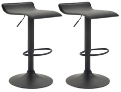 2er Set Barhocker Dyn V2 Kunstleder schwarz - schwarz