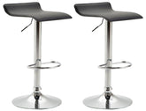 2er Set Barhocker Dyn V2 Kunstleder chrom - schwarz
