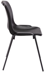 4er Set Stapelstuhl Nowra Kunststoff - schwarz