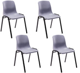 4er Set Stapelstuhl Nowra Kunststoff - grau