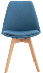 4er Set Stuhl Linares Stoff - blau