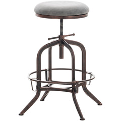Barhocker Avadi Vintage Kunstleder bronze - dunkelgrau