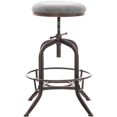 Barhocker Avadi Vintage Kunstleder bronze - dunkelgrau
