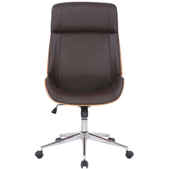 Bürostuhl Varel Kunstleder - walnuss/braun
