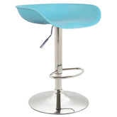 Barhocker Anaheim Kunststoff chrom - blau