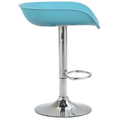 Barhocker Anaheim Kunststoff chrom - blau