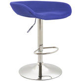 Barhocker Anaheim Filz chrom - blau