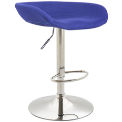 Barhocker Anaheim Filz chrom - blau
