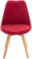 Stuhl Linares Samt - rot