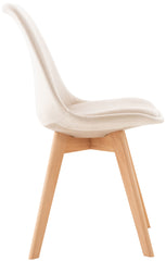 4er Set Stuhl Linares Samt - beige