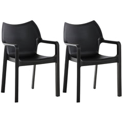 2er SET Stapelstuhl DIVA - schwarz - InfinityMarket