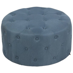 Fußhocker Korsika Stoff - blau