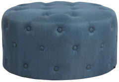 Fußhocker Korsika Stoff - blau