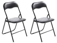 2er Set Klappstuhl Felix - schwarz/schwarz by Dropshipping-Europe – Möbel
