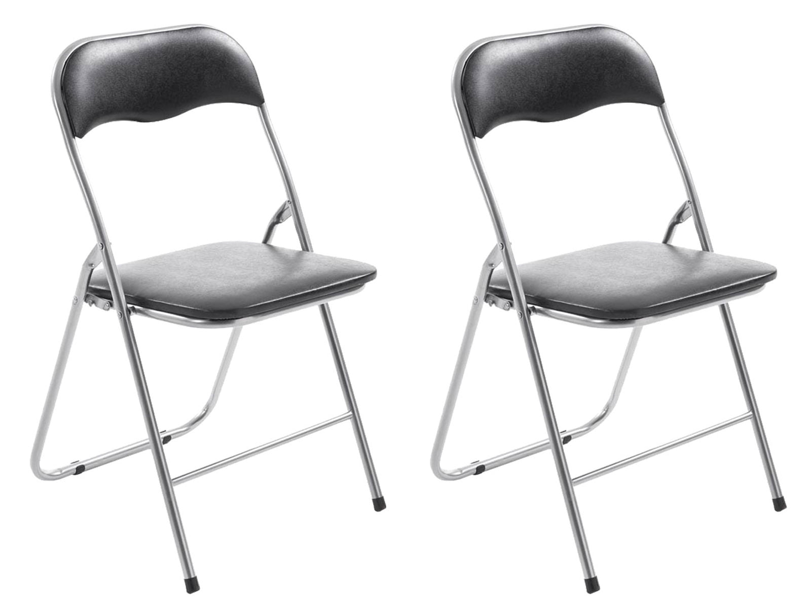 2er Set Klappstuhl Felix - schwarz/silber by Dropshipping-Europe – Möbel