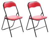 2er Set Klappstuhl Felix - rot/schwarz by Dropshipping-Europe – Möbel