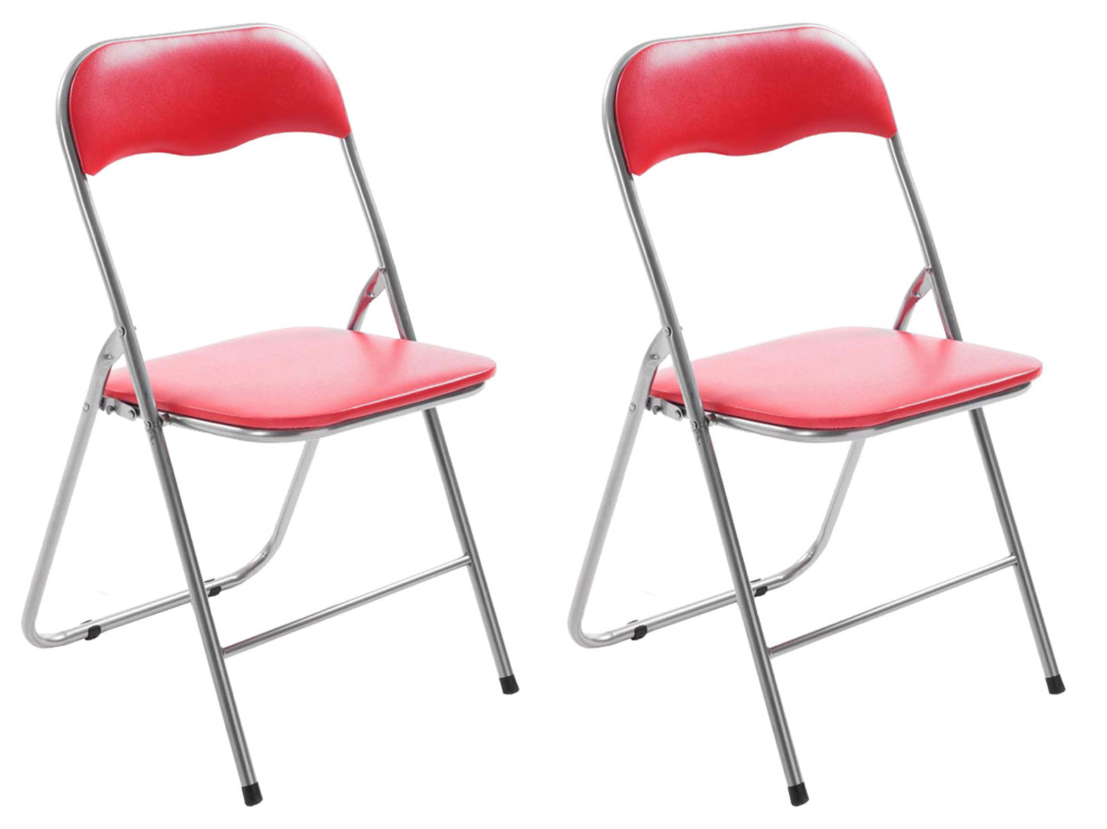 2er Set Klappstuhl Felix - rot/silber by Dropshipping-Europe – Möbel
