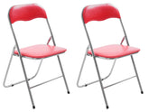 2er Set Klappstuhl Felix - rot/silber by Dropshipping-Europe – Möbel