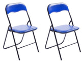 2er Set Klappstuhl Felix - blau/schwarz by Dropshipping-Europe – Möbel