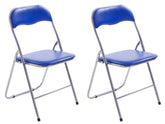 2er Set Klappstuhl Felix - blau/silber by Dropshipping-Europe – Möbel