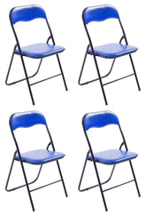 4er Set Klappstuhl Felix - blau/schwarz