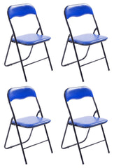 4er Set Klappstuhl Felix - blau/schwarz