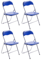 4er Set Klappstuhl Felix - blau/silber