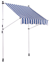 Klemmmarkise Westerly 350x120 cm - weiß/blau
