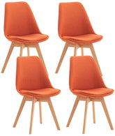 4er Set Stuhl Linares Stoff - orange