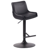 Barhocker Club Kunstleder schwarz - schwarz