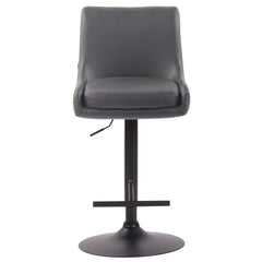 Barhocker Club Kunstleder schwarz - grau