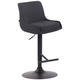 Barhocker Club Stoff schwarz - schwarz