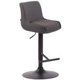 Barhocker Club Stoff schwarz - dunkelgrau