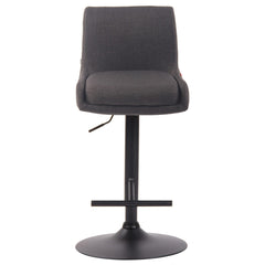Barhocker Club Stoff schwarz - dunkelgrau