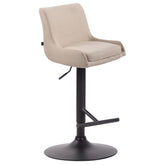 Barhocker Club Stoff schwarz - creme