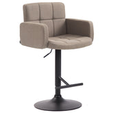 Barhocker Los Angeles, Stoff schwarz - taupe