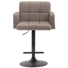Barhocker Los Angeles, Stoff schwarz - taupe