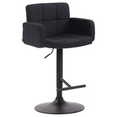 Barhocker Los Angeles, Stoff schwarz - schwarz