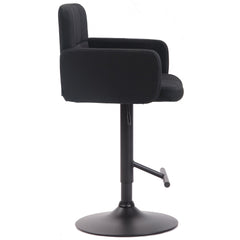 Barhocker Los Angeles, Stoff schwarz - schwarz