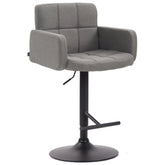 Barhocker Los Angeles, Stoff schwarz - grau