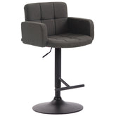 Barhocker Los Angeles, Stoff schwarz - dunkelgrau