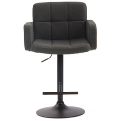 Barhocker Los Angeles, Stoff schwarz - dunkelgrau