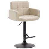 Barhocker Los Angeles, Stoff schwarz - creme