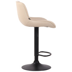Barhocker Lentini Kunstleder schwarz - creme