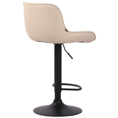 Barhocker Lentini Kunstleder schwarz - creme