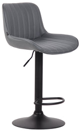 Barhocker Lentini Kunstleder schwarz - grau